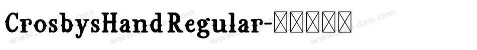 CrosbysHand Regular字体转换
